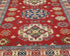 5x7 Red Kuba Afghan Hand Knotted Wool Area Rug
